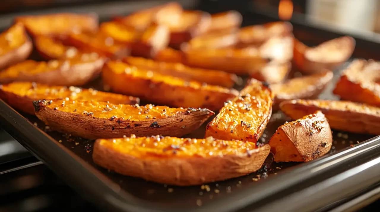 Chrupiące frytki z batatów? Odkryj idealną temp. pieczenia!